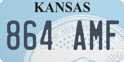 KS license plate 864AMF