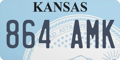 KS license plate 864AMK