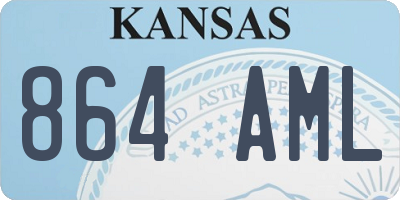 KS license plate 864AML