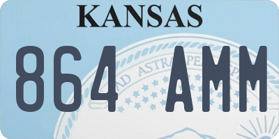 KS license plate 864AMM