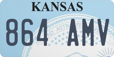 KS license plate 864AMV