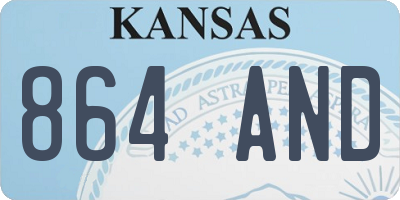KS license plate 864AND