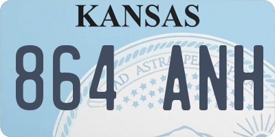 KS license plate 864ANH
