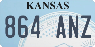 KS license plate 864ANZ