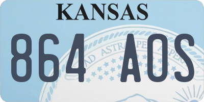 KS license plate 864AOS