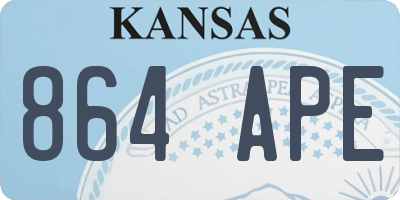 KS license plate 864APE
