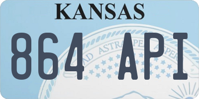 KS license plate 864API
