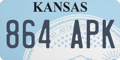 KS license plate 864APK