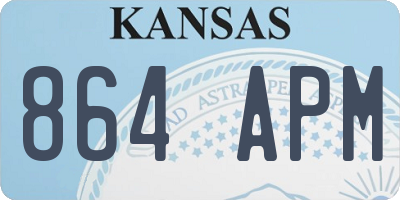 KS license plate 864APM