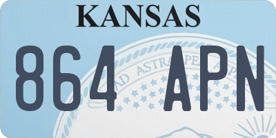 KS license plate 864APN