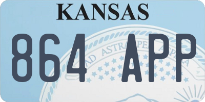 KS license plate 864APP