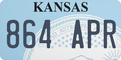 KS license plate 864APR