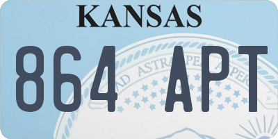 KS license plate 864APT
