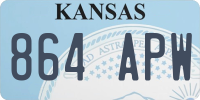 KS license plate 864APW