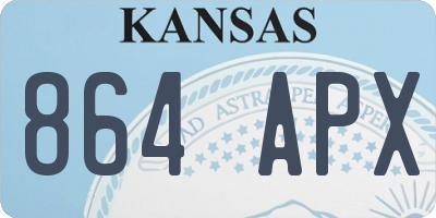 KS license plate 864APX