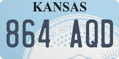 KS license plate 864AQD