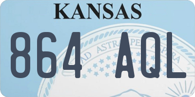 KS license plate 864AQL