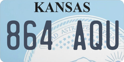 KS license plate 864AQU