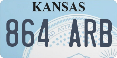KS license plate 864ARB