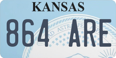 KS license plate 864ARE