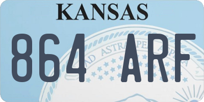 KS license plate 864ARF