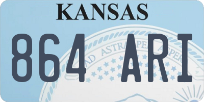 KS license plate 864ARI