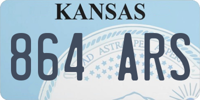 KS license plate 864ARS