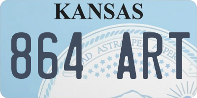 KS license plate 864ART