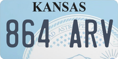 KS license plate 864ARV