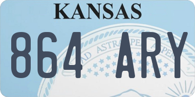 KS license plate 864ARY