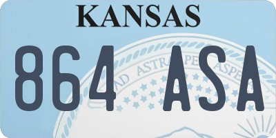 KS license plate 864ASA