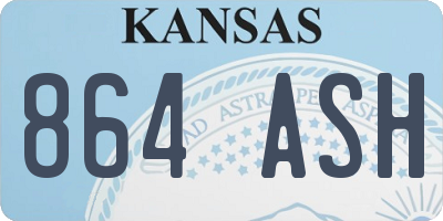 KS license plate 864ASH