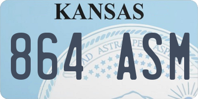 KS license plate 864ASM