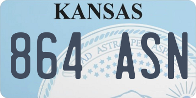 KS license plate 864ASN