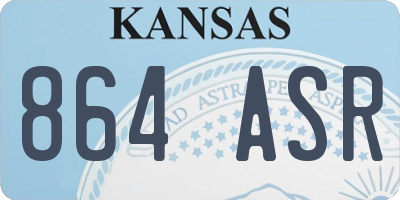 KS license plate 864ASR