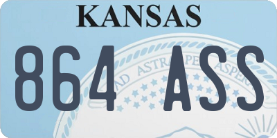 KS license plate 864ASS