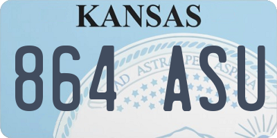 KS license plate 864ASU