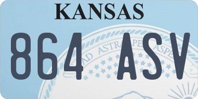 KS license plate 864ASV