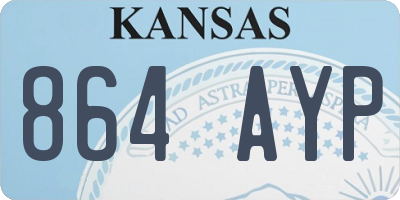 KS license plate 864AYP