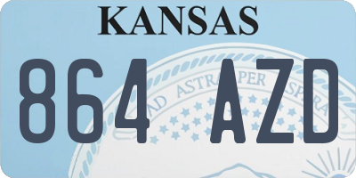 KS license plate 864AZD