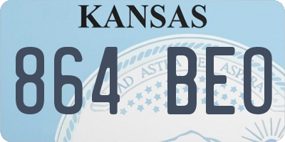 KS license plate 864BEO