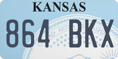 KS license plate 864BKX