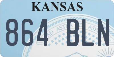 KS license plate 864BLN