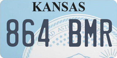 KS license plate 864BMR