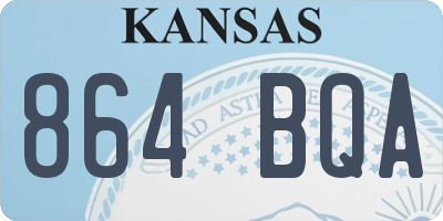 KS license plate 864BQA