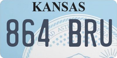 KS license plate 864BRU