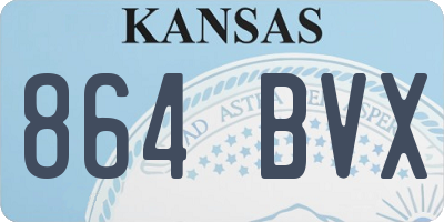 KS license plate 864BVX