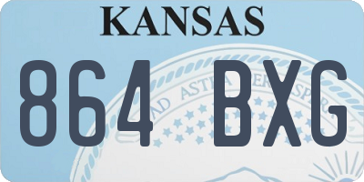KS license plate 864BXG