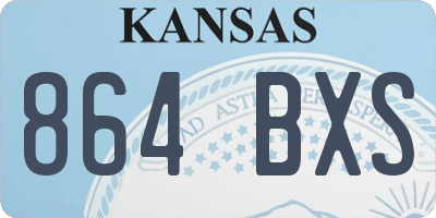 KS license plate 864BXS
