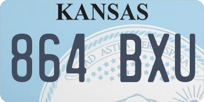 KS license plate 864BXU
